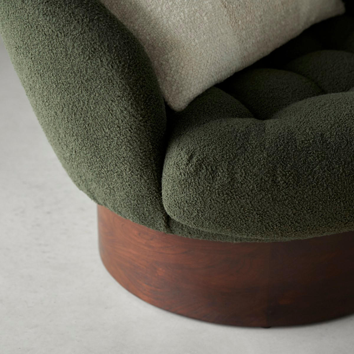 SESSEL Ines Dunkelgrün aus Stoff - Dunkelgrün, Textil (100/82/91cm) - Tikamoon