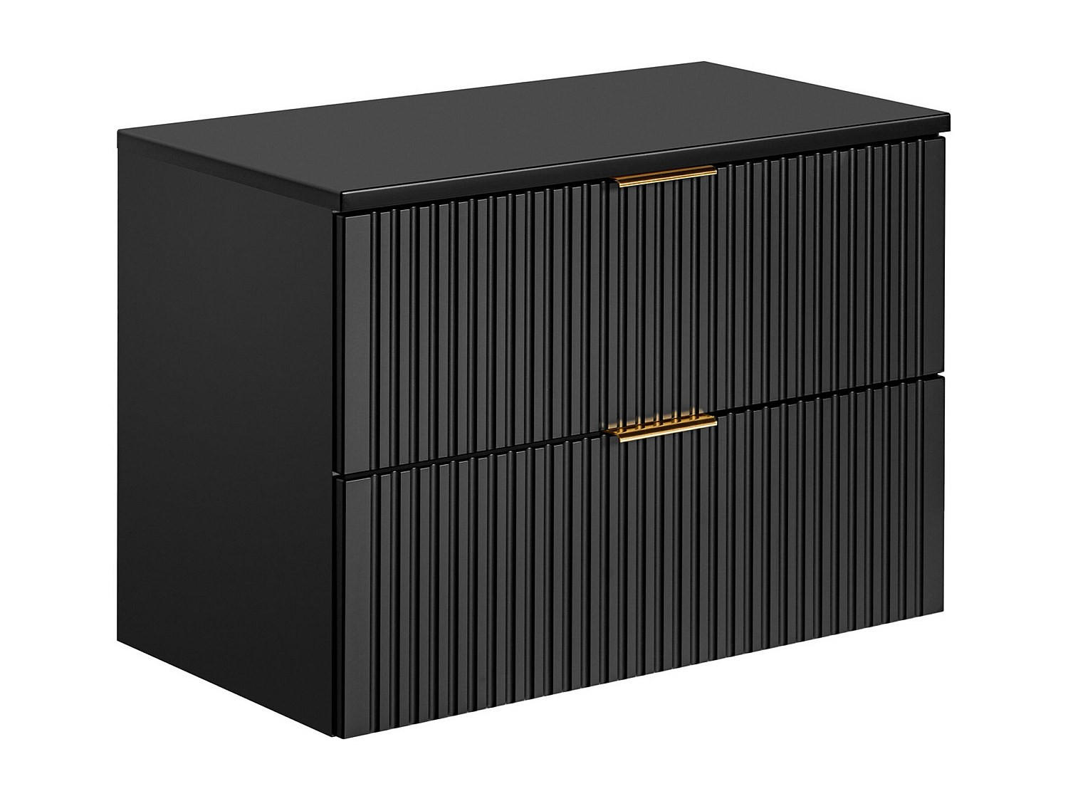 Vente-Unique Waschbeckenunterschrank Schwarz 80x57x46 cm