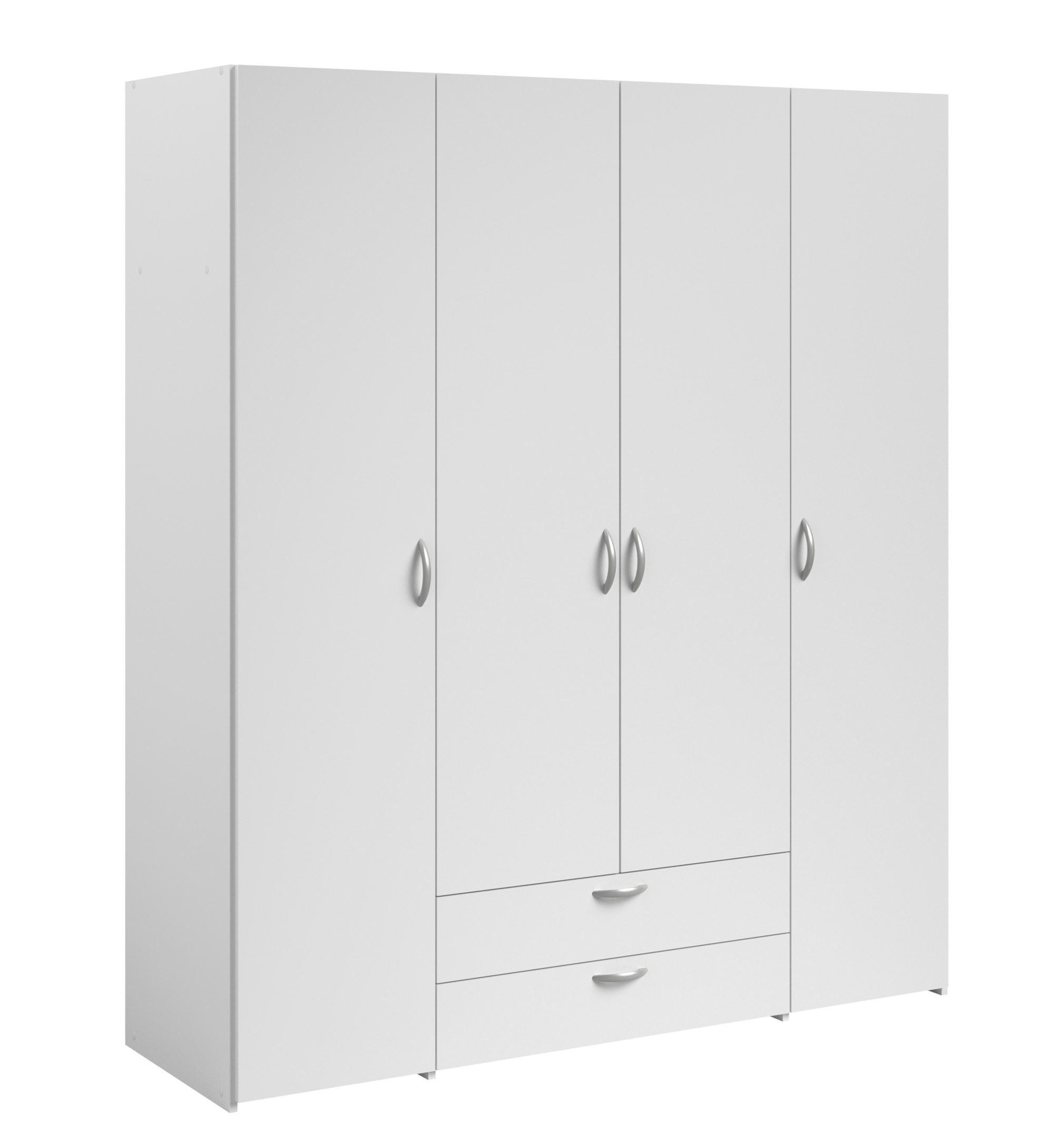 58aufmkessel Kleiderschrank Weiß 160x185x51 cm