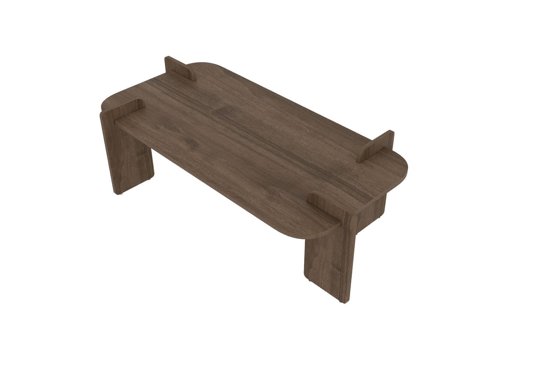 COUCHTISCH lovge Braun - Braun, Holz (120/60/35cm) - Habitat Garten