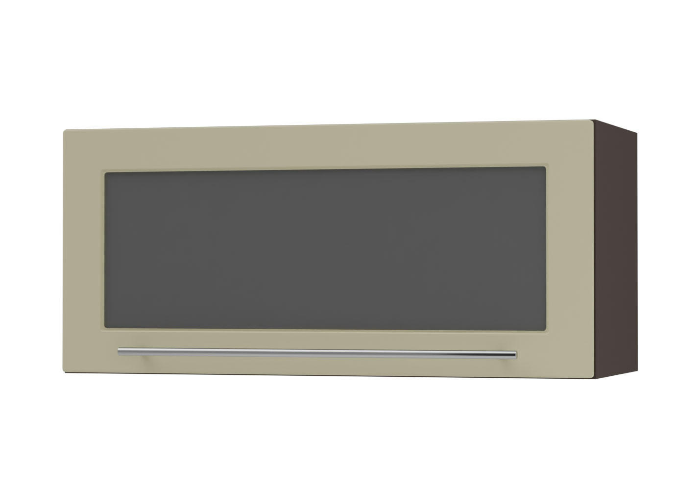Feldmann-Wohnen Klapphängeschrank Creme, Dunkelgrau 80x36x32.5 cm