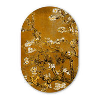 WANDBILD Mandelblüte - Kunst - Van Gogh - Gold Deko Wohnzimmer 40x60 cm - Wengefarben, Kunststoff (40/60cm) - MuchoWow