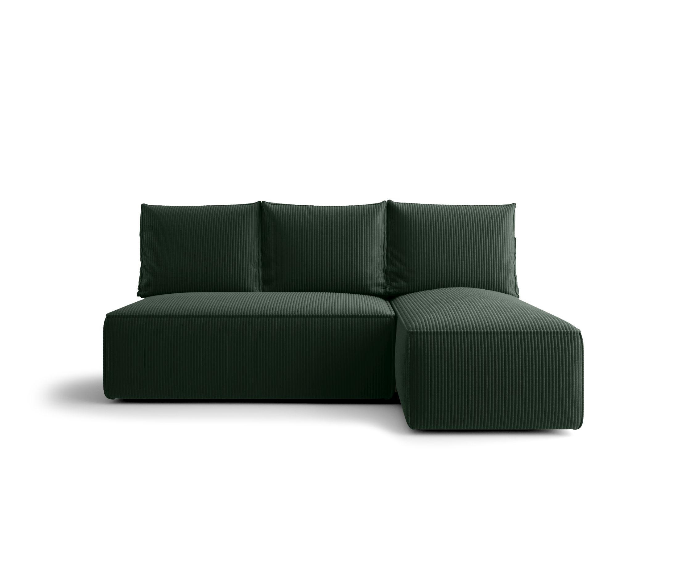 ECKSOFA mit Schlaffunktion SAVIO MINI Poso 14 Rechts - Dunkelgrün, Textil (200/140cm) - Bedante