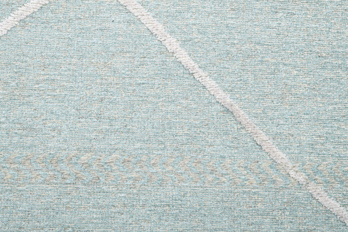FLACHWEBTEPPICH Braderup 80x200 cm - Hellblau, Textil (80/200cm) - Sansibar SYLT