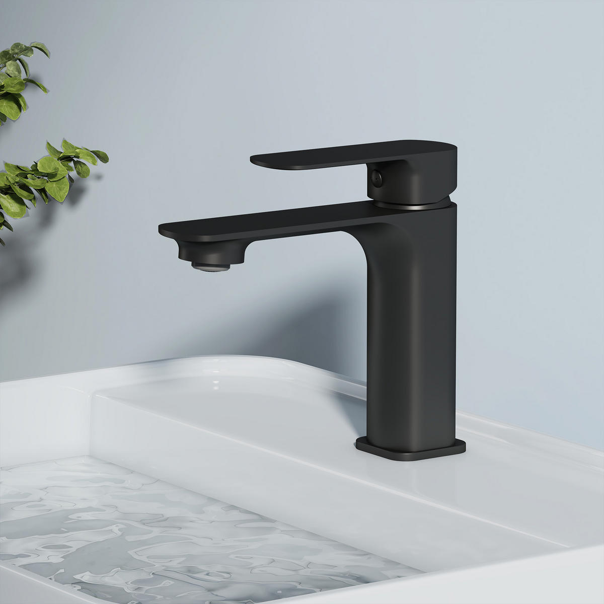 WASCHTISCHARMATUR aus 4MS-Messing Schwarz 15,2 cm - Schwarz, Metall (15.2/4.5/16.6cm) - EMKE