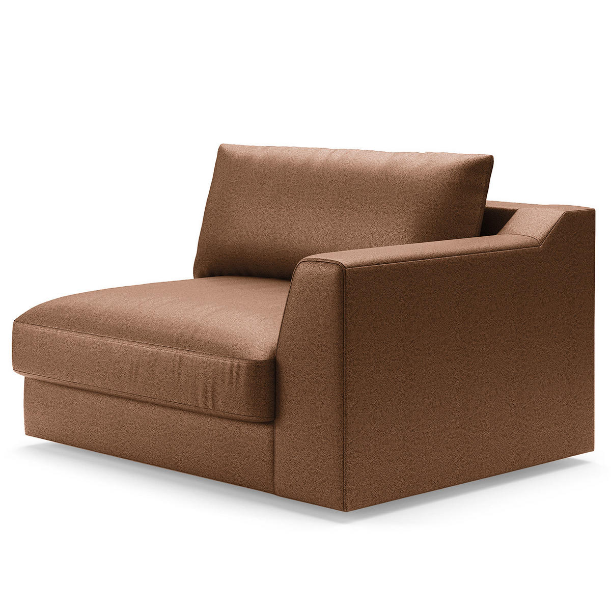 BIG-SOFA - Cognac, Kunststoff/Textil (274/90/112cm) - home24