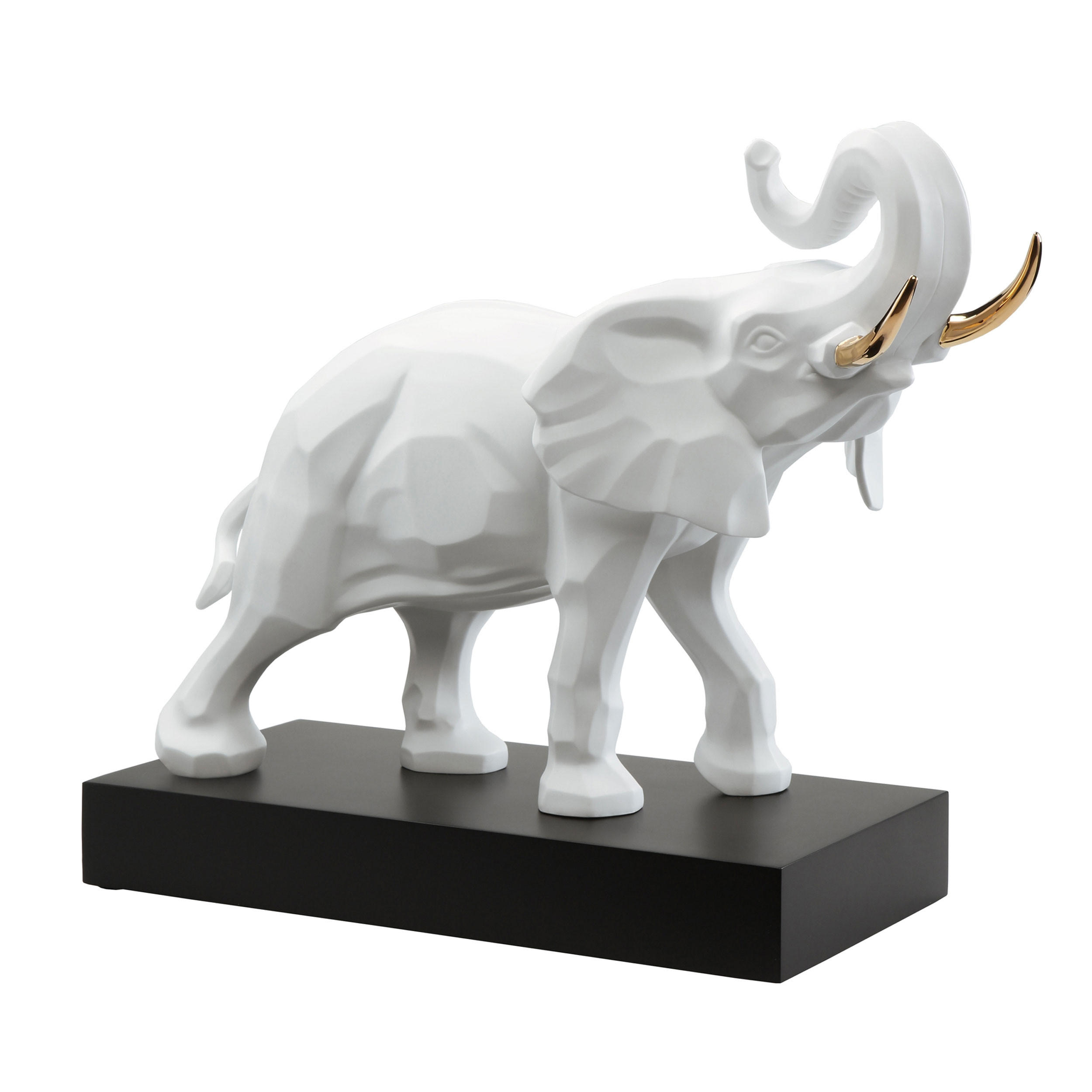 DEKOOBJEKT Studio 8 - Elefant, Biskuit-Porzellan, Weiß, 43 cm - Weiß, Keramik (25/43/57cm) - Goebel