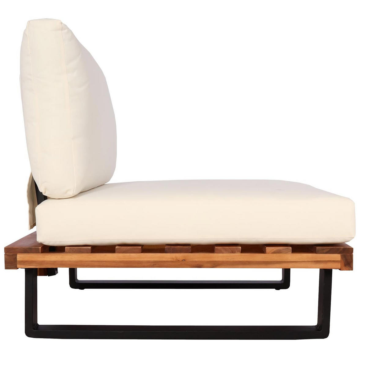 LOUNGESESSEL Garten Braun Cremeweiß - Braun, Holz (82/75/82cm) - PROREGAL