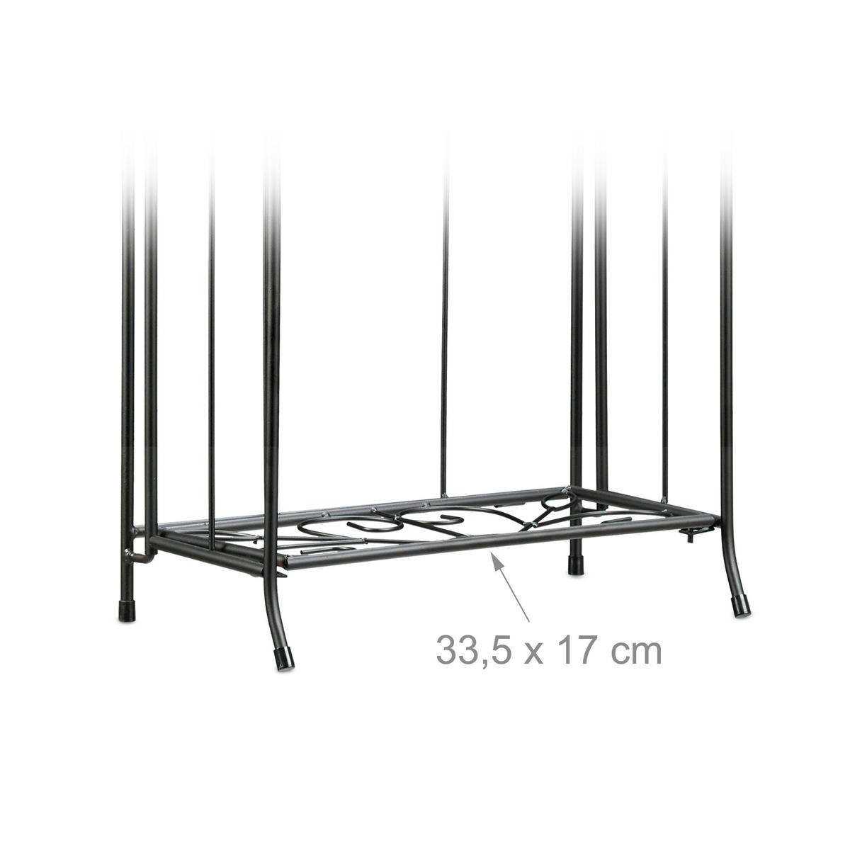 BLUMENREGAL - Schwarz, Metall (33.5/64.5/18cm) - Relaxdays