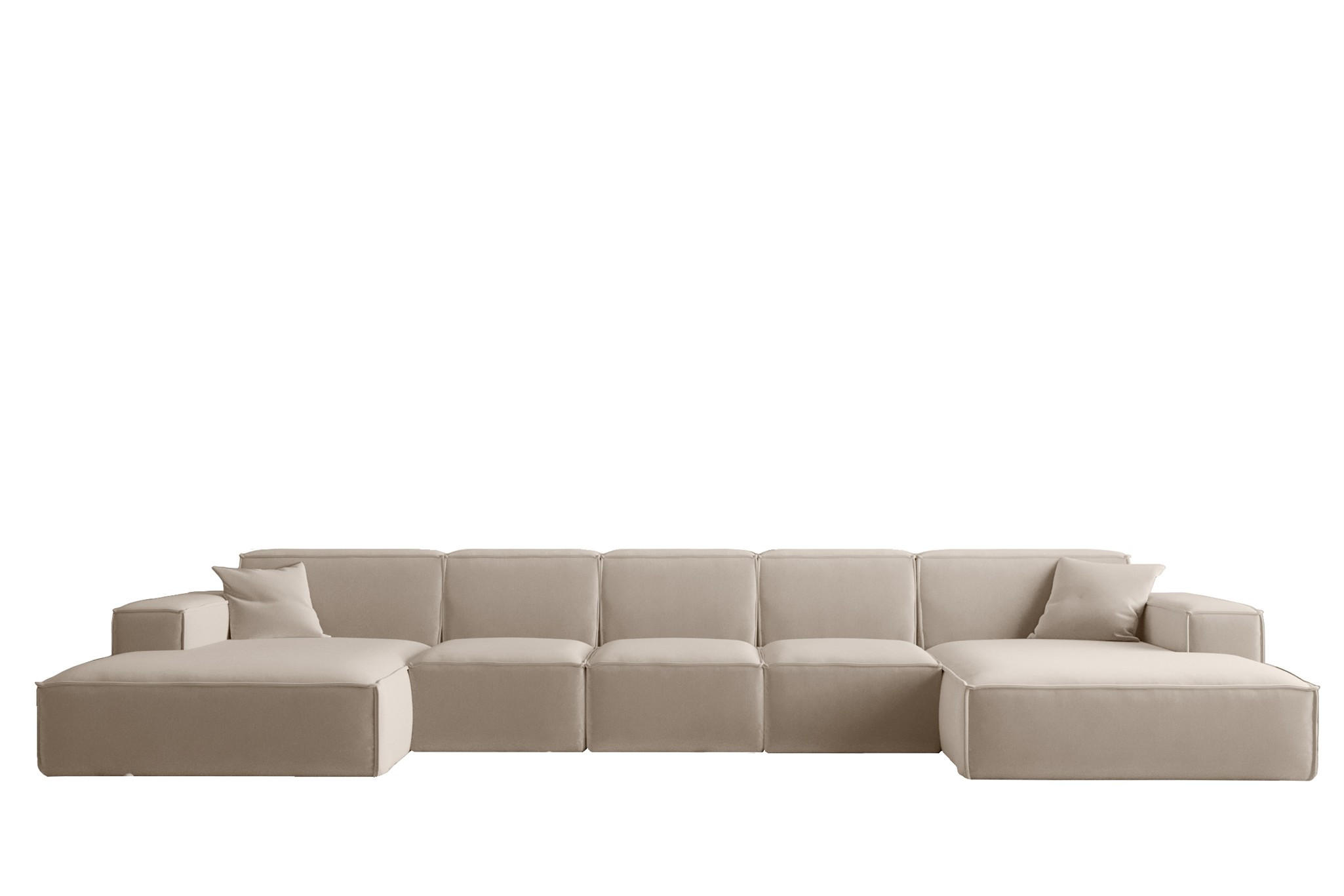 WOHNLANDSCHAFT Celes Premium Xl Opera - Sandfarben, Holzwerkstoff/Textil (462/73/165cm) - Fun Möbel