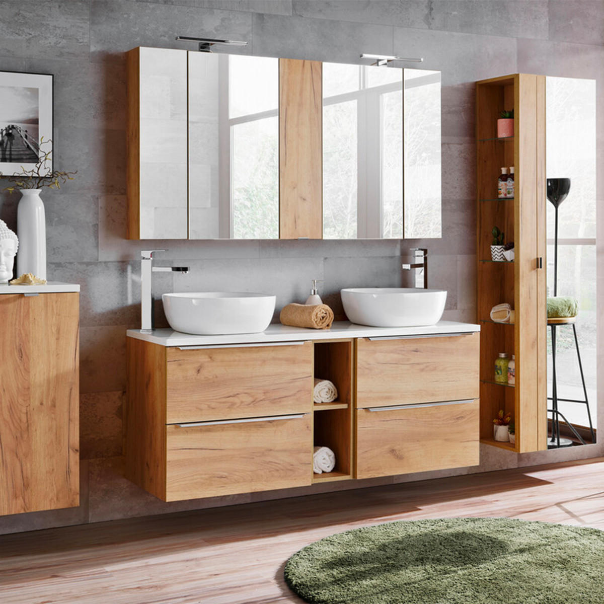 HÄNGESÄULE April Holz - Braun, Holzwerkstoff (16/75/20cm) - Petits-meubles