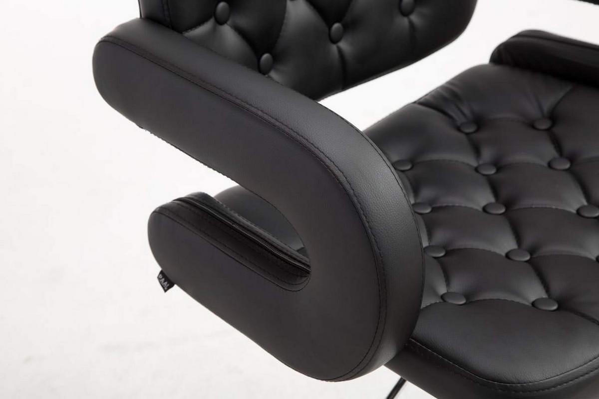 BARHOCKER Dubai, 2er Set, Gestell Metall in Chromoptik, Kunstleder schwarz, - Chromfarben/Schwarz, Kunststoff/Textil (52/100/55cm) - TPFLiving