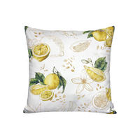 KISSENHÜLLE Italy Collection Zitronen 50/50 cm - Ecru/Gelb, Textil (50/50cm) - beties Heimtextil