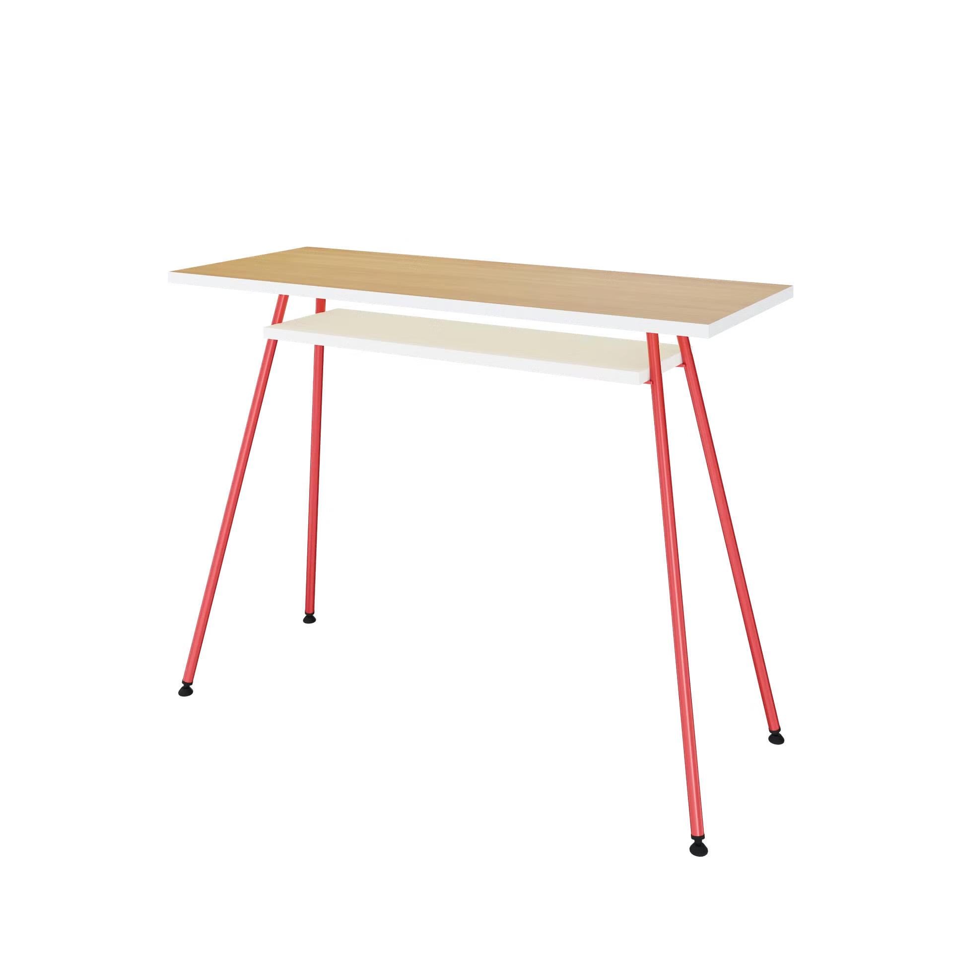 BÜROTISCH Kost Colors 100x40 cm – modernes Design in Rot - Rot, Holzwerkstoff (40/110/75cm) - Letti Moderni