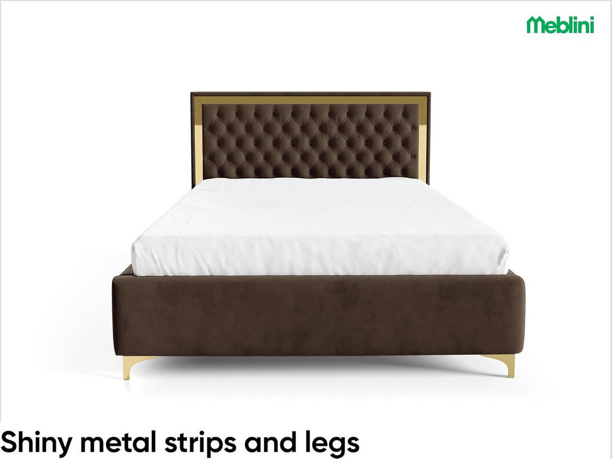 POLSTERBETT ARONA - Braun, Textil (120/200cm) - Meblini