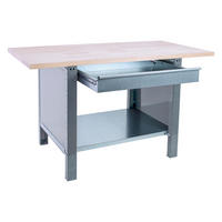 WERKBANK Buffalo Wood mit 1x Schublade HxBxT 86,5 x 120 x 75 cm Traglast 1000 kg Grau - Grau, Metall (120/86.5/75cm) - PROREGAL