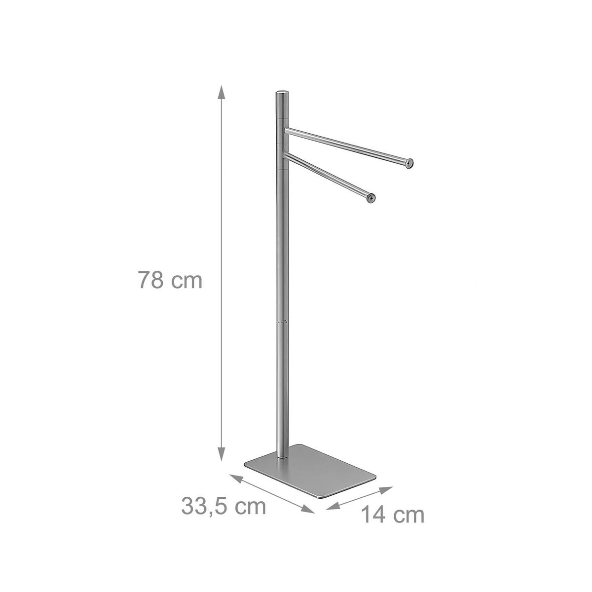 HANDTUCHSTÄNDER - Silberfarben, Metall (33.5/78/14cm) - Relaxdays