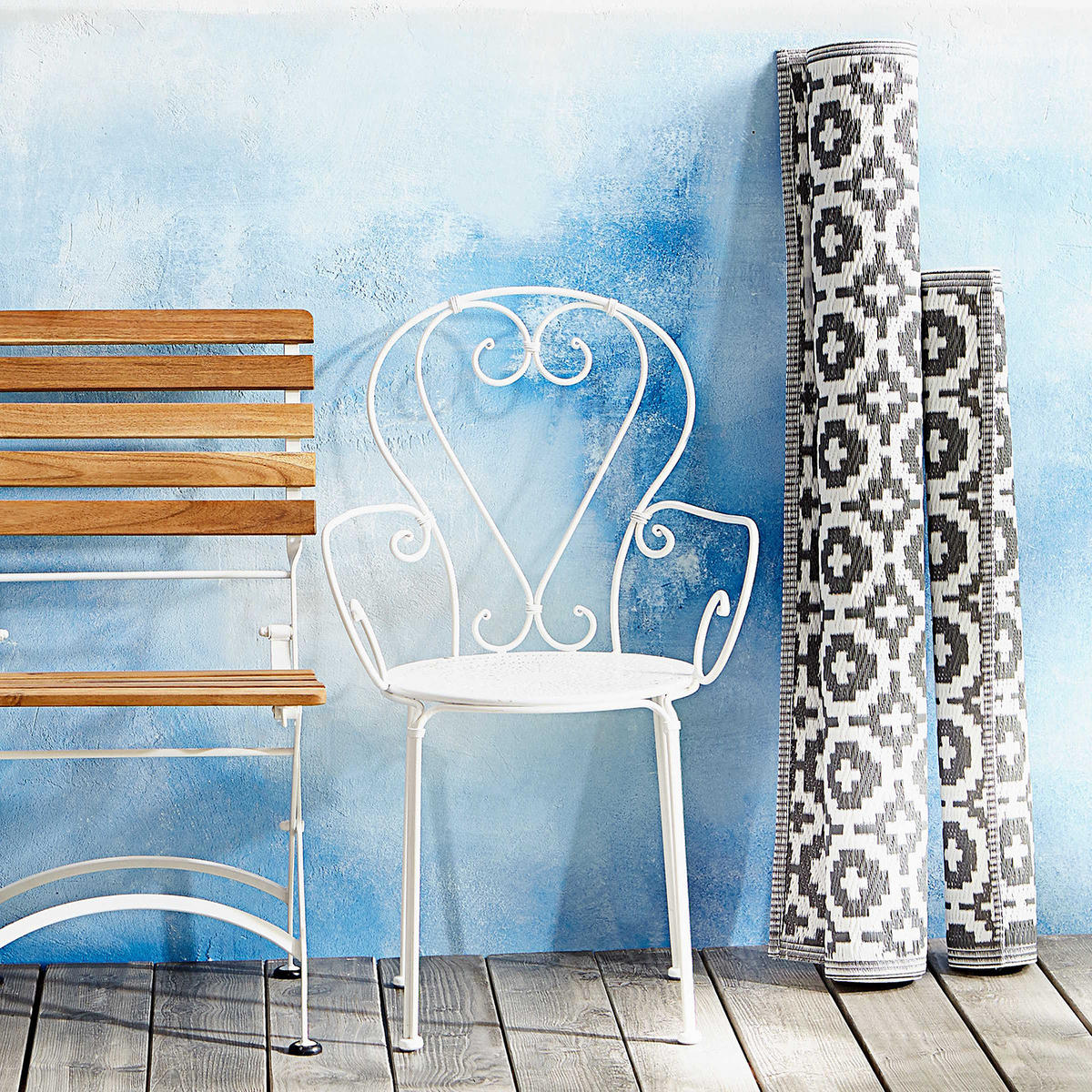 GARTENSTUHL Century - Weiß, Metall (53/91/49cm) - BUTLERS