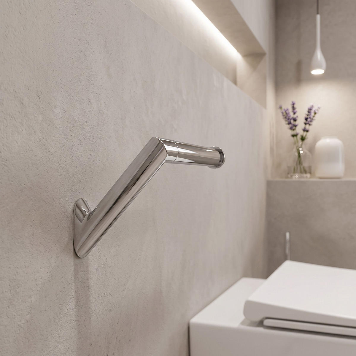 HALTER Für Toilettenpapier Rea Will Chrome - Chromfarben, Metall (14.5/8.5/8cm) - REA
