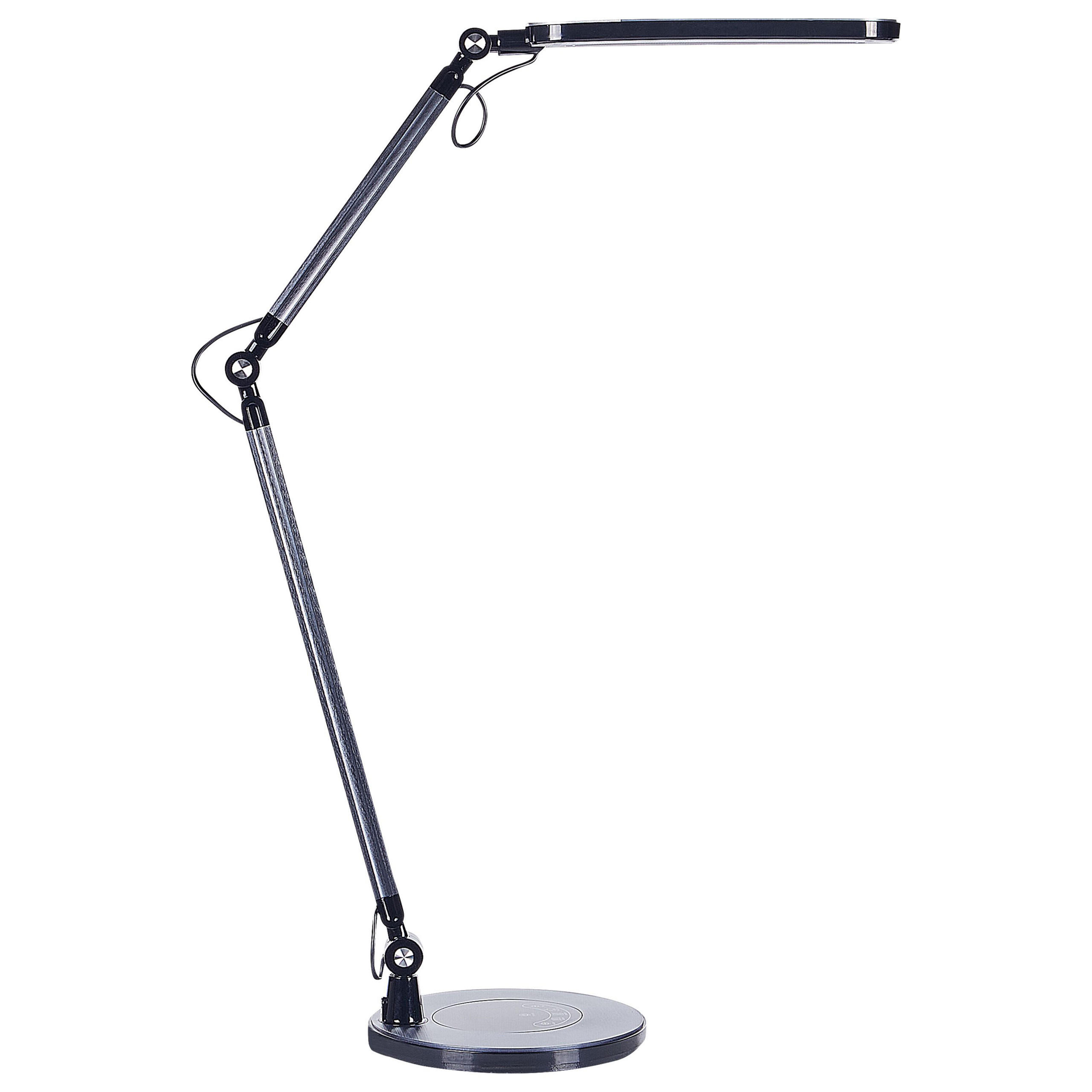 SCHREIBTISCHLAMPE Grus 20/30/80 cm - Schwarz, Metall (20/30/80cm) - Beliani