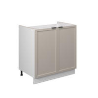 SPÜLENUNTERSCHRANK Fame-Line GrauBeige 80 cm ohne AP - Weiß/Grau, Holzwerkstoff (80/82/51.6cm) - Vicco