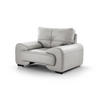 RELAXSESSEL Omega aus Kunstleder, Hellgrau - Hellgrau/Schwarz, Leder (128/88/98cm) - Beautysofa