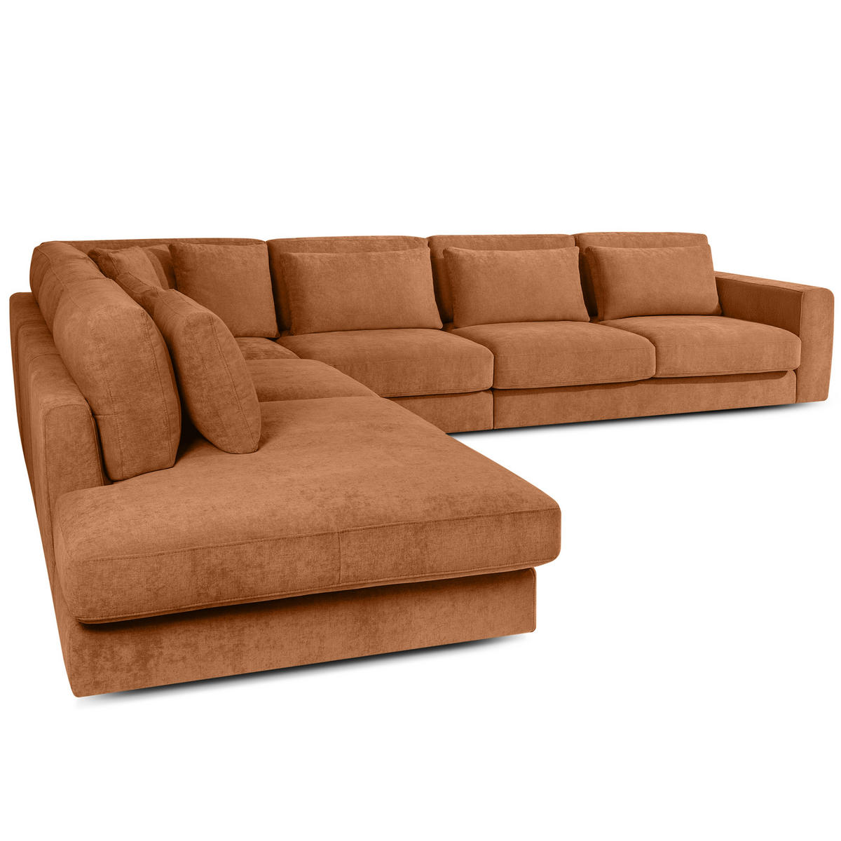 ECKSOFA XL links VERUS - Rot, Holz/Holzwerkstoff (377/328cm) - KONSIMO®