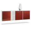 SIDEBOARD Cuba Türen in Bordeaux Hochglanz - Bordeaux, Holzwerkstoff (182/53/35cm) - Vladon