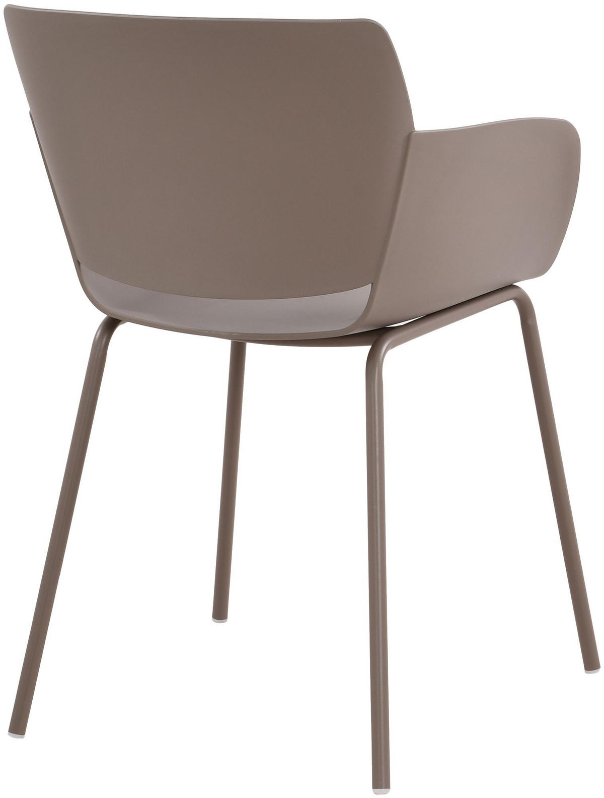 STUHL 2 Kunststoff Taupe - Taupe, Kunststoff/Metall (58/80/54cm) - CLP