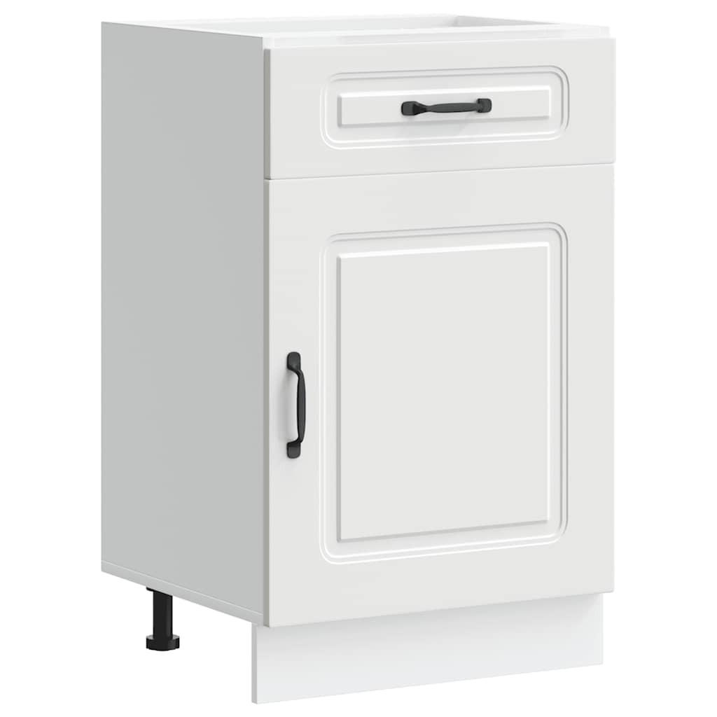 KÜCHENUNTERSCHRANK Kalmar Weiss Holzwerkstoff - Weiß, Holzwerkstoff (46/81.5/50cm) - vidaXL