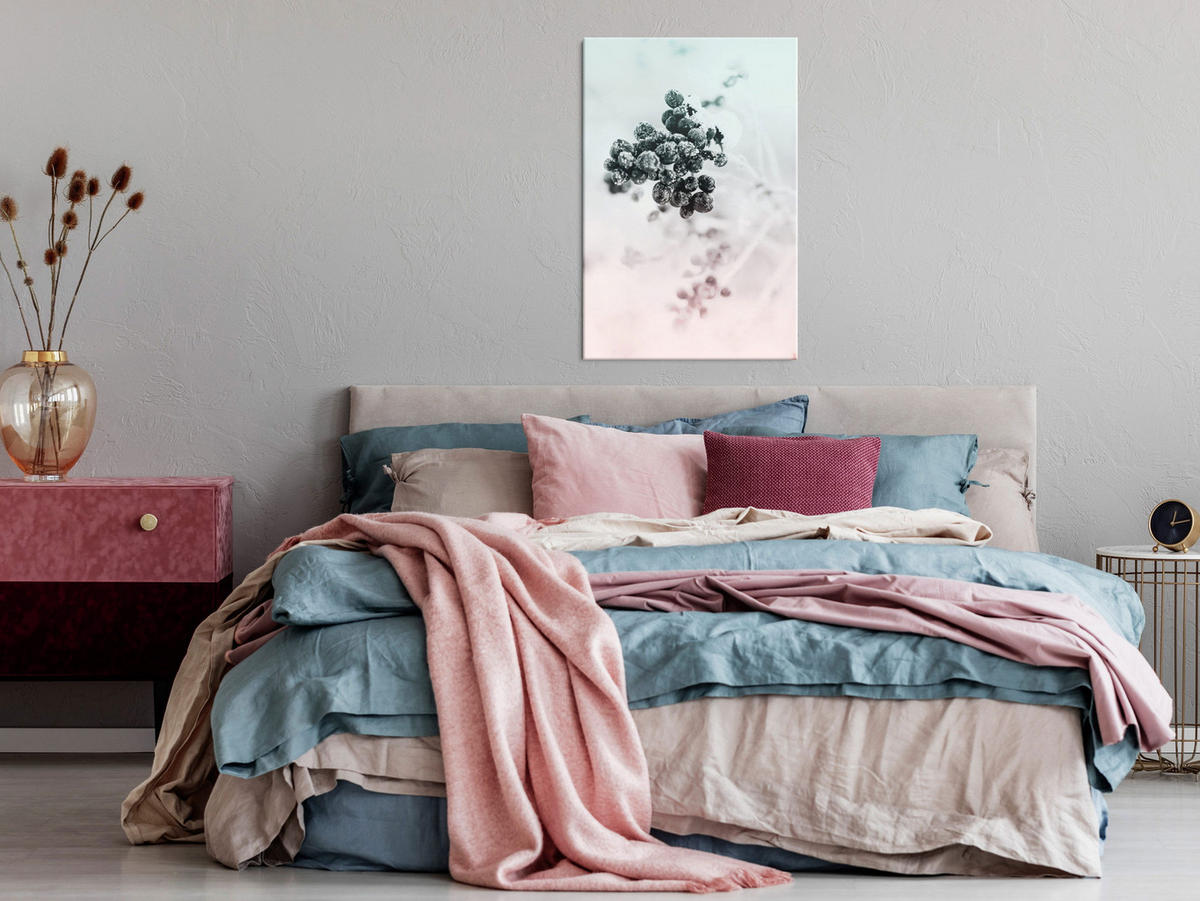 KUNSTDRUCK Grün 40/60 cm - Pink/Grün, Textil (40/60cm) - KUNSTLOFT