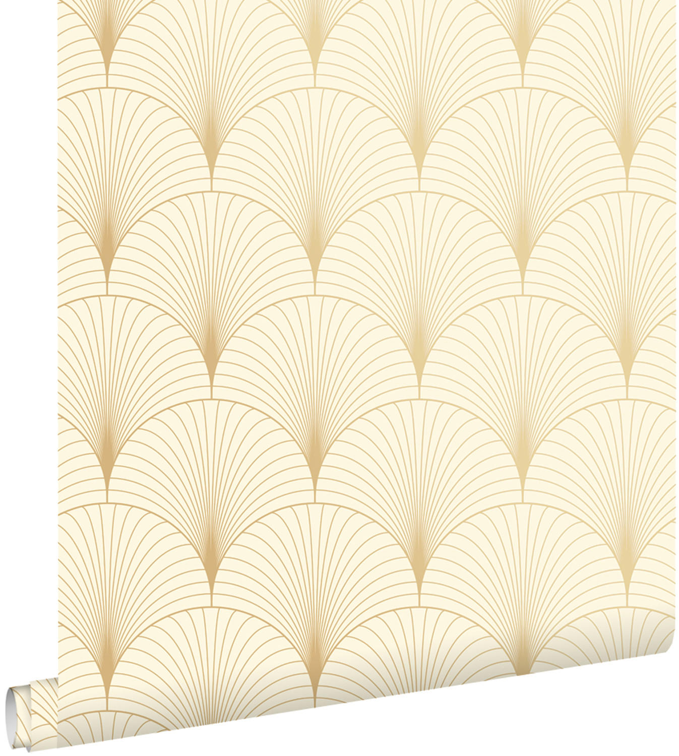 TAPETE Art Decó Muster 53 cm x 10.05 m - Beige, Papier (53/1000cm) - ESTAhome