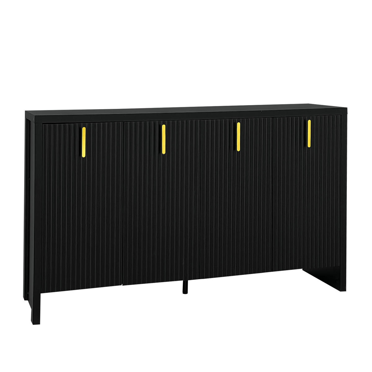 SIDEBOARD Schwarz 140/38/80 cm - Schwarz, Holzwerkstoff (38/80/140cm) - Urban Meuble