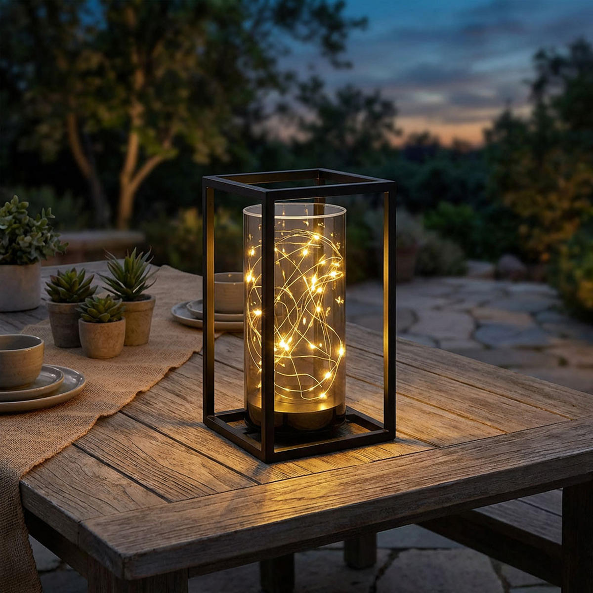 LED AUSSENLEUCHTE Metall Schwarz - Schwarz, Metall (14/14/25cm) - Globo Lighting