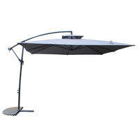 SONNENSCHIRM capri grau quadratisch 3 x 3 cm deportiert - Grau, Metall (300/300cm) - Concept Usine