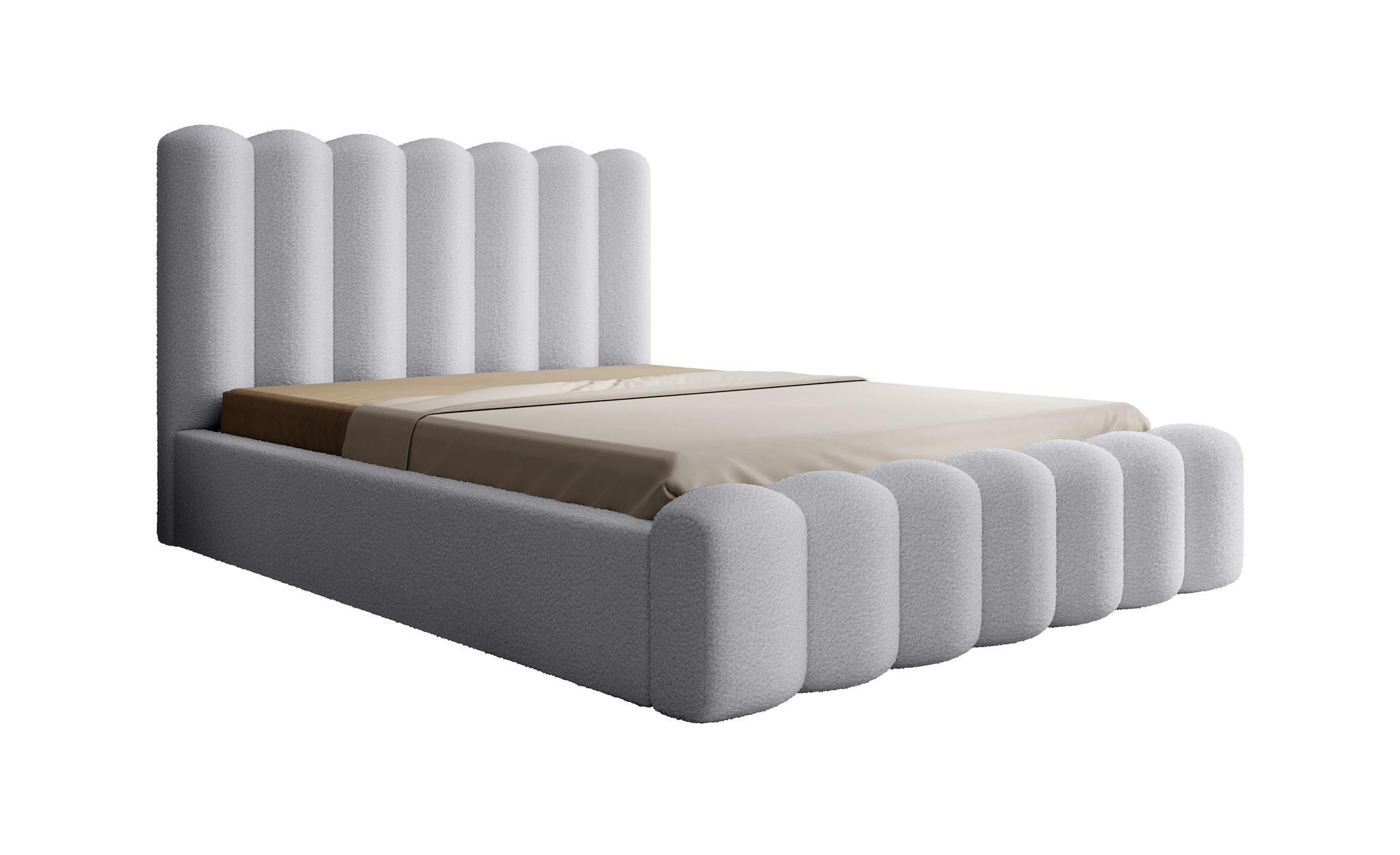 POLSTERBETT Macon In Euphoria - Hellgrau, Holzwerkstoff/Textil (160/200cm) - Fun Möbel