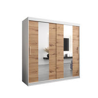 SCHWEBETÜRENSCHRANK 200/200/62 2-türig - Silberfarben/Eiche Artisan, Holz/Kunststoff (200/200/62cm) - Abiks Möbel