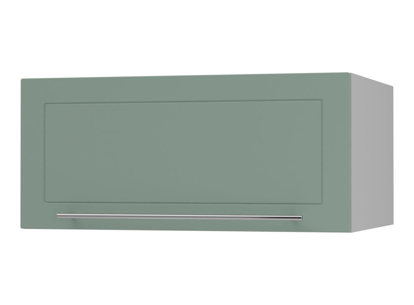 KLAPPHÄNGESCHRANK Kvantum W6B/80 Mint Matt / Grau Matt 80 / 59 / 36cm - Grau/Mintgrün, Holz/Holzwerkstoff (80/36/59cm) - Feldmann-Wohnen