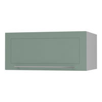 KLAPPHÄNGESCHRANK Kvantum W6B/80 Mint Matt / Grau Matt 80 / 59 / 36cm - Grau/Mintgrün, Holz/Holzwerkstoff (80/36/59cm) - Feldmann-Wohnen
