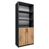 BÜCHERREGAL R7 Anthrazit-Wotan Eiche 74/35/180 cm - Anthrazit/Eiche Wotan, Holzwerkstoff (74/180/35cm) - Matkam Möbel