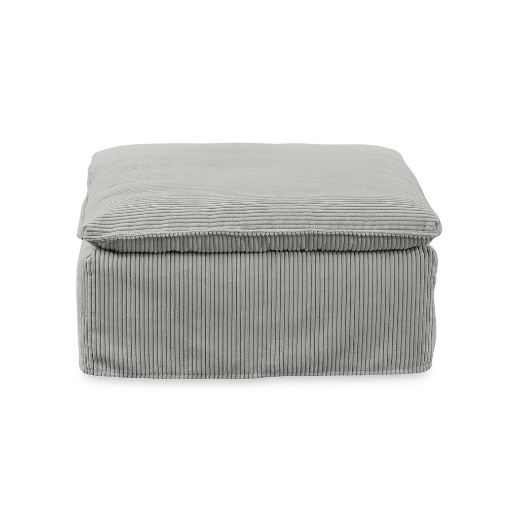Thumbnail - Kawola Polsterhocker, Grau, Textil, Nachbildung, Quadratisch, 90x46x90 cm, Wohnzimmer, Hocker, Sitzhocker