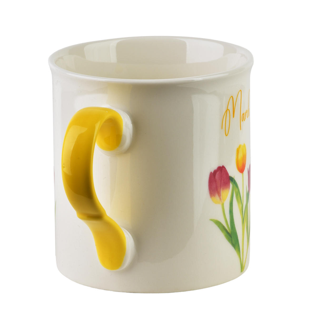 BECHER Mes gelb 8.5/10/9 cm Porzellan - Hellgelb, Keramik (0.32L) - Mondex