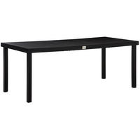 GARTENTISCH 190/90/74 cm schwarz aus Aluminium wetterfest - Schwarz, Metall (190/90/74cm) - OKWISH