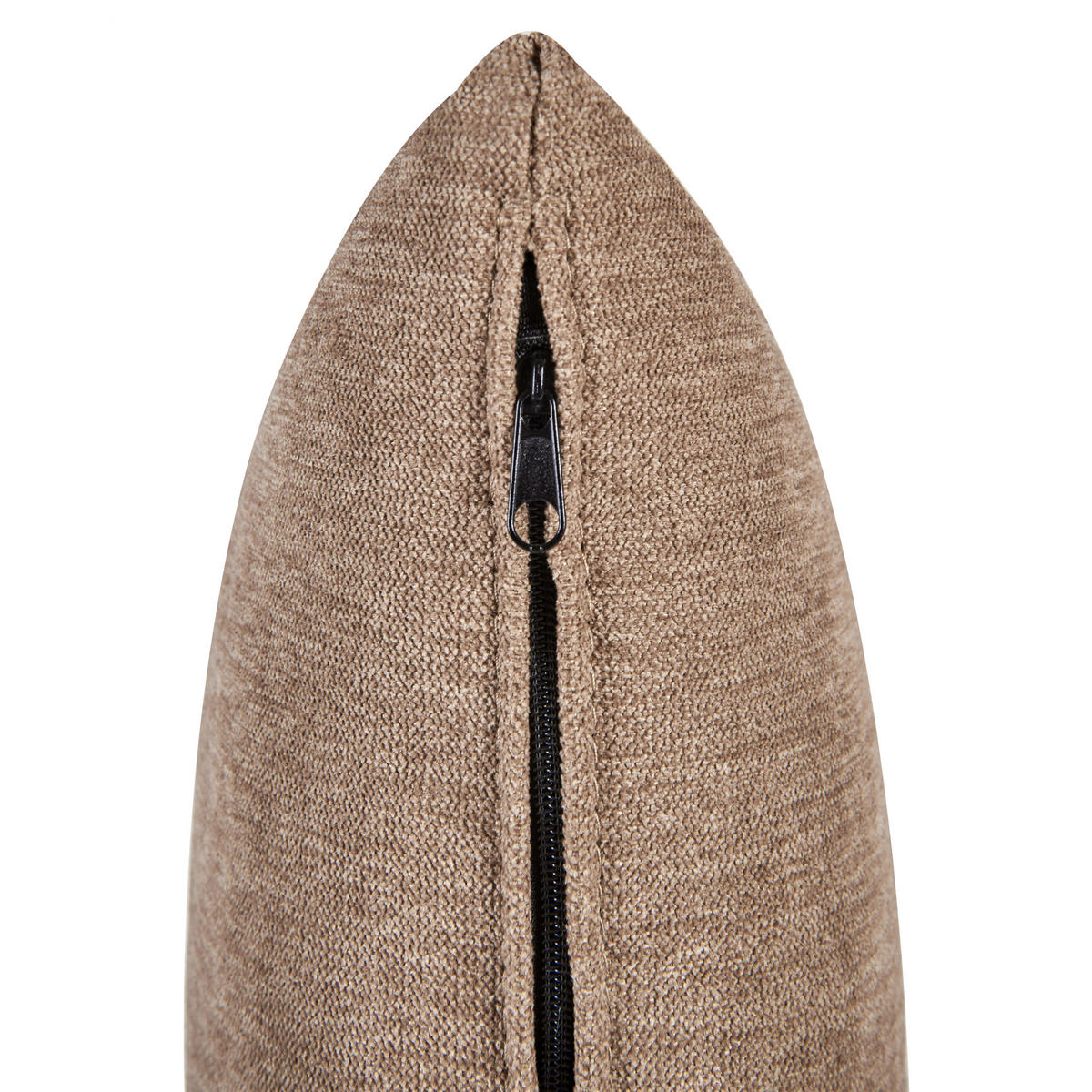 CHAISELONGUE-RECHTSSEITIGE Stoff Hellbraun Lannils - Hellbraun/Schwarz, Textil (173/73/79cm) - Beliani