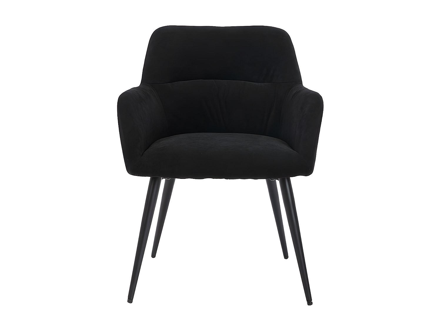 STUHL - 59.5 cm x 61 cm - Stoff - Schwarz - HEKA - Schwarz, Textil (59.5/78/61cm) - Vente-Unique