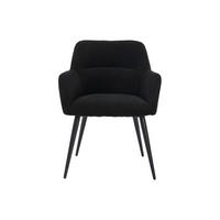 STUHL - 59.5 cm x 61 cm - Stoff - Schwarz - HEKA - Schwarz, Textil (59.5/78/61cm) - Vente-Unique