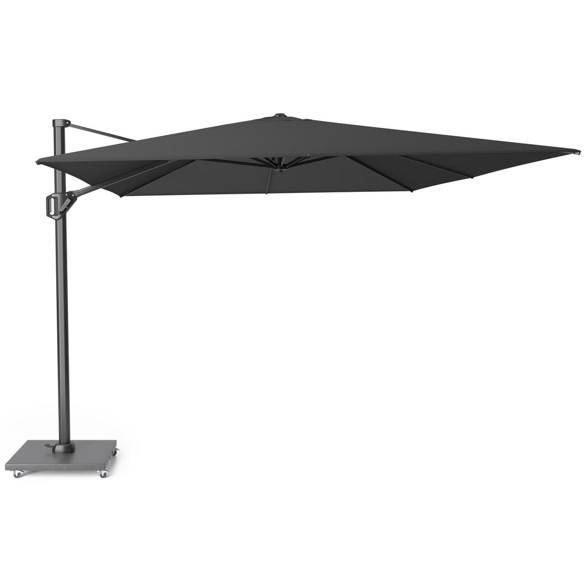 AMPELSCHIRM rechteckig 4 x 3 m Challenger T¹ Premium 360° kippbar schwarz/anthrazit - Schwarz, Metall (300/400cm) - Platinum