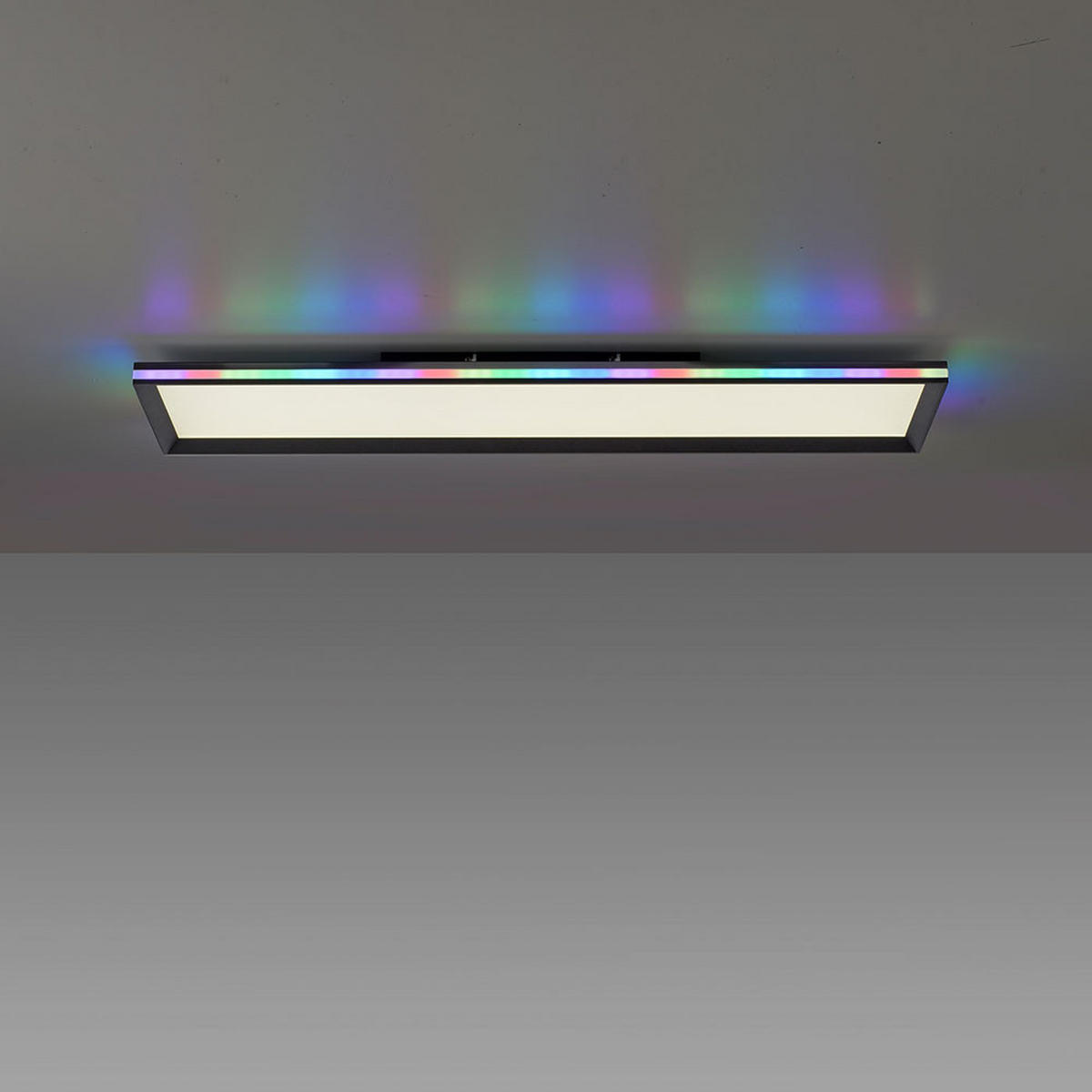 LED DECKENLEUCHTE Schwarz 100 cm - Schwarz, Metall (100/25/6cm)
