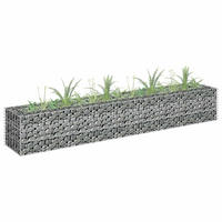 HOCHBEET aus Gabionen ROON aus Stahl 180x30x30 cm - Silberfarben, Metall (180/30/30cm) - DELUKE