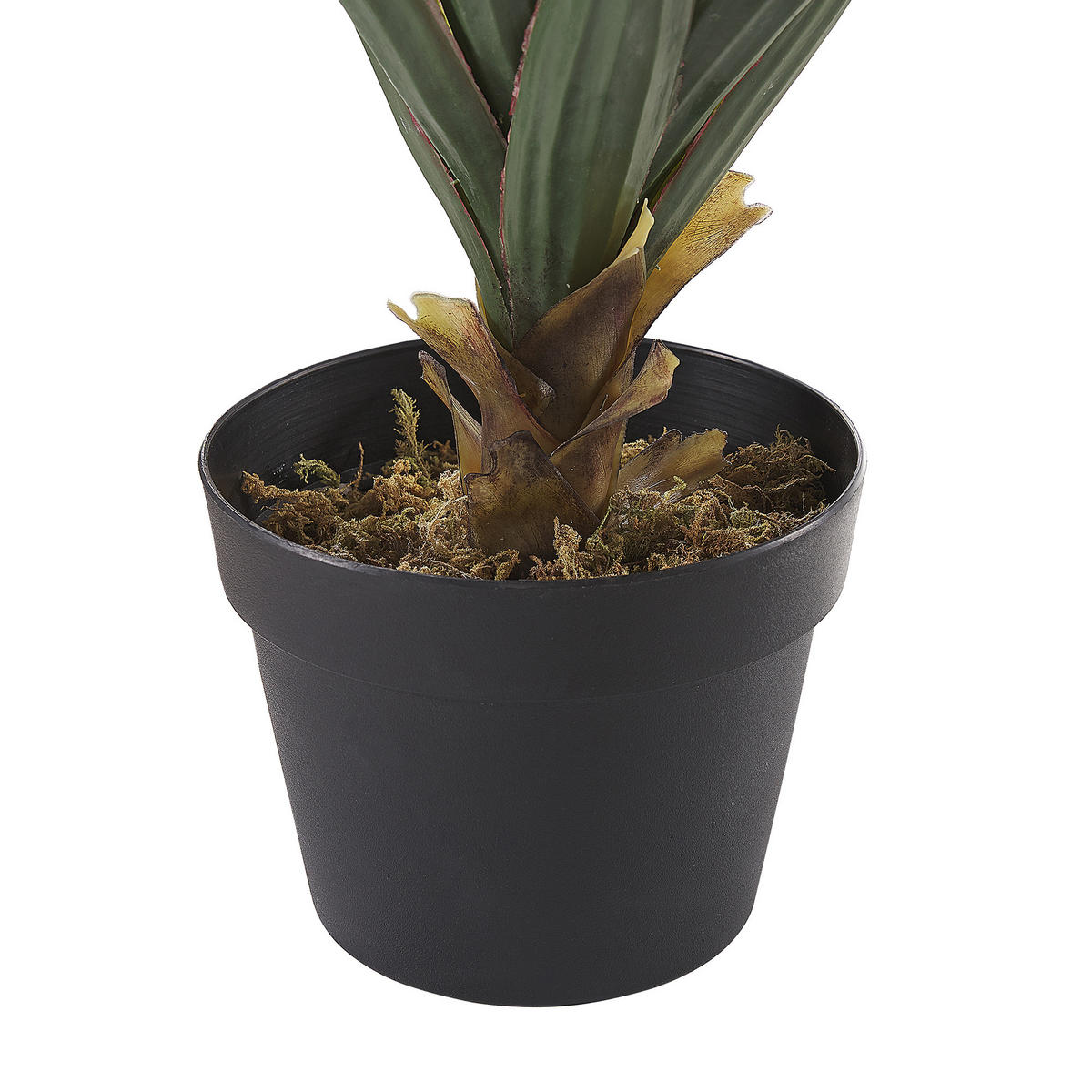 KUNSTPFLANZE im Blumentopf 52 cm Grün/Schwarz Yucca - Schwarz/Grün, Kunststoff (52cm) - Beliani